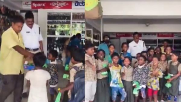Viral Video: ಸಣ್ಣ ಮಕ್ಕಳ ಕಷ್ಟಕ್ಕೆ ಮಿಡಿದ ಟ್ರಾಫಿಕ್ ಪೊಲೀಸ್, ಇಲ್ಲಿದೆ ಹೃದಯಸ್ಪರ್ಶಿ ವೈರಲ್ ವಿಡಿಯೋ