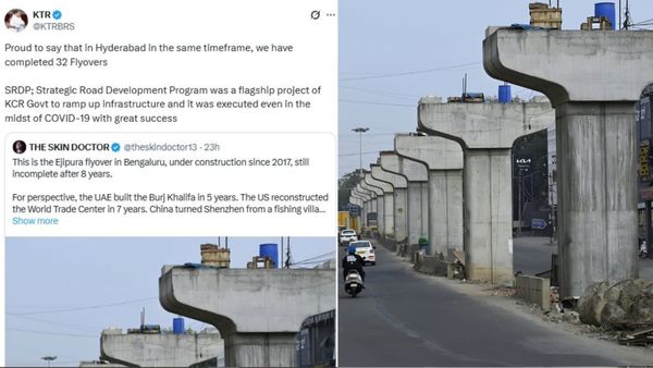 ಬೆಂಗಳೂರಿನ ಈಜೀಪುರ ಮೇಲ್ಸೇತುವೆ ಬಗ್ಗೆ ವ್ಯಂಗ್ಯವಾಡಿದ ತೆಲಂಗಾಣ ಶಾಸಕ ಕೆಟಿಆರ್!