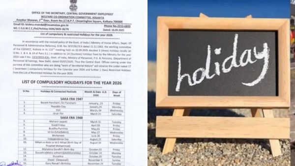 2026 Holiday List: ಕೇಂದ್ರ ಸರ್ಕಾರದಿಂದ 2026ನೇ ಸಾಲಿನ ಸಾರ್ವತ್ರಿಕ ರಜಾ ದಿನಗಳ ಪಟ್ಟಿ ಇಲ್ಲಿದೆ