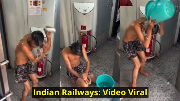 Video Viral: ರೈಲಿನ ಬೋಗಿಯಲ್ಲೇ ಬಕೆಟ್ ಹಿಡಿದು ಸ್ನಾನ ಮಾಡಿದ ಯುವಕ: ಮುಂದಾಗಿದ್ದೇನು?