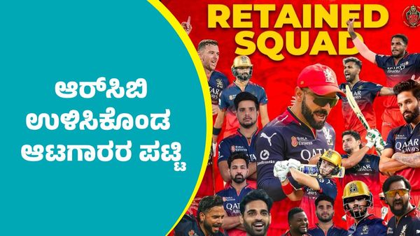 ಐಪಿಎಲ್ 2026: ಆರ್‌ಸಿಬಿ ಉಳಿಸಿಕೊಂಡಿರುವ ಆಟಗಾರರ ಪಟ್ಟಿ