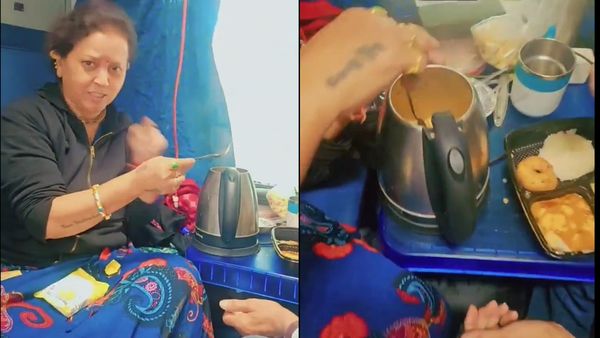 Viral Video: ಓಡುತ್ತಿದ್ದ ರೈಲಿನಲ್ಲೇ ಕೆಟಲ್ ಬಳಸಿದ ಮಹಿಳೆ: ಸುರಕ್ಷತೆಯ ಆತಂಕ! ಕ್ರಮಕ್ಕೆ ಮುಂದಾಯ್ತು ಕೇಂದ್ರ ರೈಲ್ವೆ