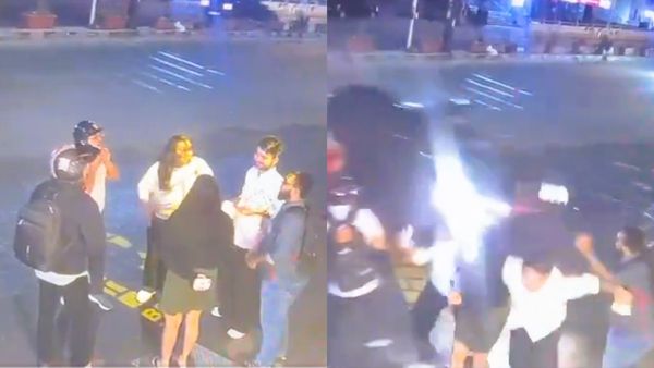 ಡಿವೈಡರ್‌ ಹಾರಿ ಡಿಕ್ಕಿ ಹೊಡೆಯಲು ಬಂದ ಕಾರು, ಒಂದೇ ಸೆಕೆಂಡಿನಲ್ಲಿ ಜೀವ ಉಳಿಸಿಕೊಂಡ ಆರು ಮಂದಿ