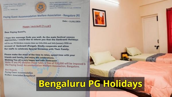 ಬೆಂಗಳೂರಲ್ಲಿ ಆಂಧ್ರ ನಿಯಮ ಹೇರಿಕೆ? ಪಿಜಿ ಸಂಘದಿಂದ 3 ದಿನ ಕಡ್ಡಾಯ ರಜೆ ಆದೇಶ, ವಿರೋಧ