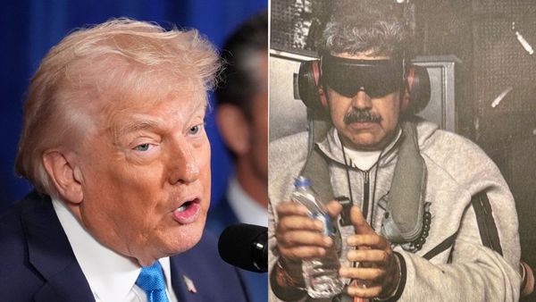 US Venezuela War: ಅಮೆರಿಕದ ಸೆರೆಯಲ್ಲಿರುವ ವೆನೆಜುವೆಲಾ ಅಧ್ಯಕ್ಷ ಮಡುರೊ ಫೋಟೋ ಹಂಚಿಕೊಂಡ ಟ್ರಂಪ್‌
