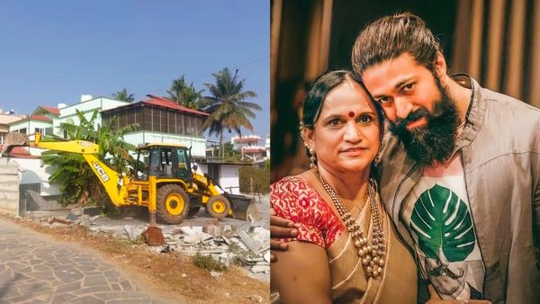 ಒತ್ತುವರಿ ಆರೋಪ, ನಟ ಯಶ್‌ ತಾಯಿ ಮನೆಯ ಕಾಂಪೌಂಡ್‌ ನೆಲಸಮ