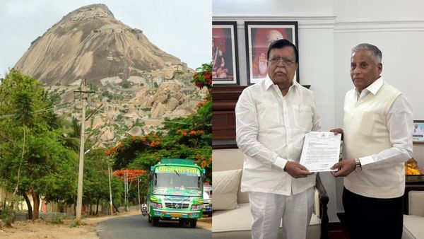 ಐತಿಹಾಸಿಕ ಮಧುಗಿರಿ ಏಕಶಿಲಾ ಬೆಟ್ಟಕ್ಕೆ ರೋಪ್ ವೇ: ಶಾಸಕ ರಾಜಣ್ಣ ಮನವಿಗೆ ಕೇಂದ್ರ ಸಚಿವ ವಿ.ಸೋಮಣ್ಣ ಭರವಸೆ