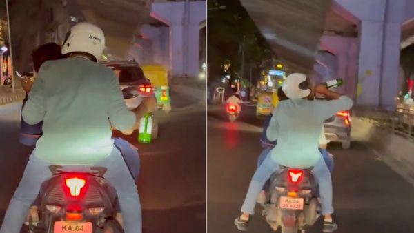 Video: ಬೆಂಗಳೂರು ರಸ್ತೆಯಲ್ಲಿ ಯುವಕರ 'ಬಿಯರ್' ದರ್ಬಾರ್: ಬೈಕ್‌ನಲ್ಲೇ ಟ್ರಿಪಲ್ ರೈಡಿಂಗ್ ಜತೆ ಮದ್ಯಪಾನ