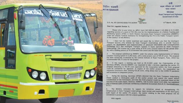NWKRTC ಬಸ್‌ಗಳಿಗೆ ಟ್ರ್ಯಾಕಿಂಗ್ ಸಿಸ್ಟಮ್ ಅಳವಡಿಕೆಗೆ 'ಆಡಿಟ್' ಬಿಸಿ: ಜಗದೀಶ್ ಶೆಟ್ಟರ್‌ಗೆ ನಿತಿನ್ ಗಡ್ಕರಿ ಪತ್ರ