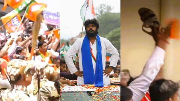 ದಾವಣಗೆರೆಯಲ್ಲಿ ಹೈಡ್ರಾಮಾ: ಪ್ರದೀಪ್ ಈಶ್ವರ್ ಪ್ರಚಾರದ ವೇಳೆ ಚಪ್ಪಲಿ, ಪೊರಕೆ ತೋರಿಸಿದ ಬಿಜೆಪಿ ಕಾರ್ಯಕರ್ತರು