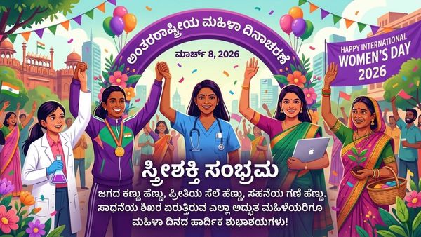 Women's Day Wishes: ಹೆಣ್ಣು ಜಗದ ಕಣ್ಣು: ಮಹಿಳಾ ದಿನಕ್ಕೆ ನಿಮ್ಮ ಪ್ರೀತಿಪಾತ್ರರಿಗೆ ಶುಭ ಕೋರಲು ಇಲ್ಲಿವೆ ಸುಂದರ ಸಾಲುಗಳು
