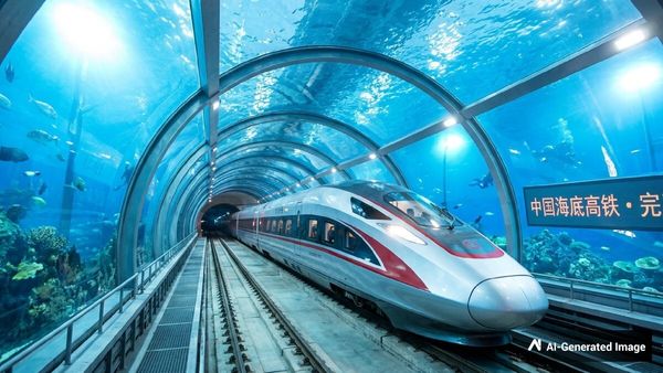 China: ಅಂಡರ್ ವಾಟರ್ 'ಬುಲೆಟ್ ರೈಲು' ಮಾರ್ಗ ನಿರ್ಮಾಣ ಪೂರ್ಣ, ವೈಶಿಷ್ಟ್ಯವೇನು?