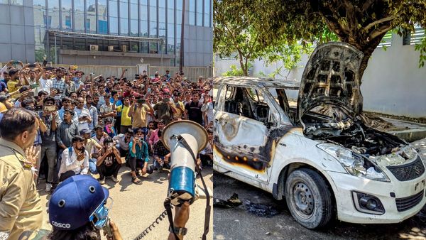 Noida Protest: ಹಿಂಸಾಚಾರಕ್ಕೆ ತಿರುಗಿದ ನೋಯ್ಡಾ ಕಾರ್ಮಿಕರ ಪ್ರತಿಭಟನೆ; ವಾಹನಗಳಿಗೆ ಬೆಂಕಿ, ಕಲ್ಲು ತೂರಾಟ