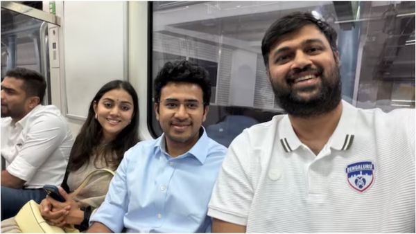 ಸಂಸದ ತೇಜಸ್ವಿ ಸೂರ್ಯ ಜೊತೆ ಮೆಟ್ರೋ ಪ್ರಯಾಣ; ಅಲ್ಲೇ ಯುವ ಉದ್ಯಮಿಯ ಸ್ಟಾರ್ಟ್‌ಅಪ್‌ ಪಿಚ್‌!