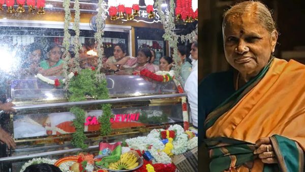 ಕೆನ್ನೆಗೆ ಅರಿಷಿಣ ಹಚ್ಚಿದ ನಂತರ ಕೊನೆಯುಸಿರೆಳೆದ ಪತ್ನಿ ಚೆನ್ನಮ್ಮಂಗೆ ದೇವೇಗೌಡರ ಕಣ್ಣೀರ ವಿದಾಯ, ಪಕ್ಷಾತೀತ ಗಣ್ಯರ ಅಶ್ರುತರ್ಪಣ