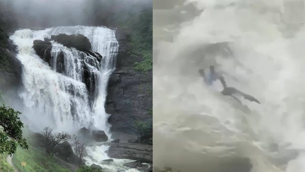 ಮಲ್ಲಳ್ಳಿ ಫಾಲ್ಸ್‌ನಲ್ಲಿ ರೀಲ್ಸ್‌ ಹುಚ್ಚಾಟ; ಧುಮ್ಮಿಕ್ಕಿ ಹರಿಯುವ ನೀರಿನ ಮಧ್ಯೆ ಸಿಲುಕಿದ ಬೆಂಗಳೂರು ಯುವಕರು, ವಿಡಿಯೋ ವೈರಲ್‌