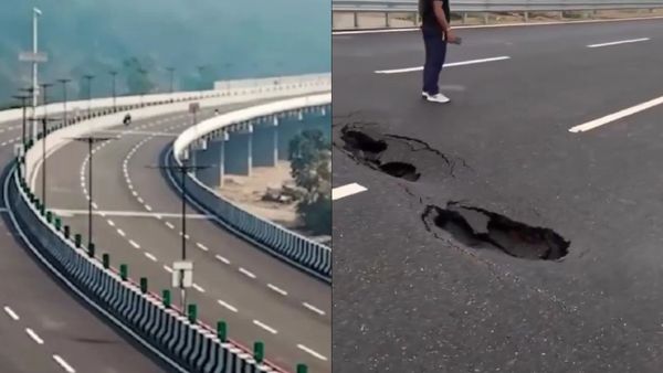 Video: ₹12,000 ಕೋಟಿ ವೆಚ್ಚದ ಎಕ್ಸ್‌ಪ್ರೆಸ್‌ವೇನಲ್ಲಿ ಬೃಹತ್ ಗುಂಡಿಗಳು: ಮೋದಿ ಉದ್ಘಾಟಿಸಿದ 2 ತಿಂಗಳಲ್ಲೇ ರಿಪೇರಿ ಬೇಕಾ?