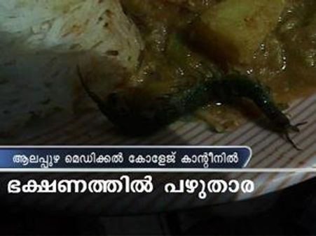 മെഡി.കോളേജ് ആശുപത്രി കാന്റീനിലെ കറിയില്‍ പഴുതാര