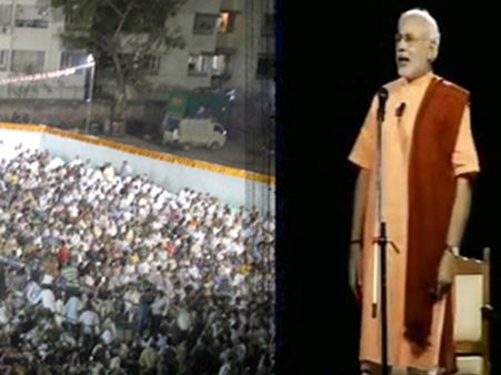 മോഡിയുടെ ത്രിഡി ടെലികാസ്റ്റ് വിസ്മയമായി