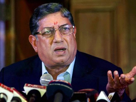 ശ്രീനിവാസന്‍ രാജിവെക്കണമെന്ന് കായികമന്ത്രാലയവും