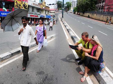 തിരുവനന്തപുരത്തെ ഹര്‍ത്താല്‍ കാഴ്ചകള്‍