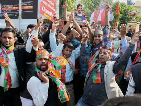 നാലിടത്തും ബിജെപി; ആം ആദ്മി കറുത്ത കുതിര