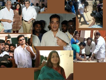 വിജയ്, അജിത്ത്, സൂര്യ, രജനി, കമല്‍-വോട്ട് ചെയ്തു