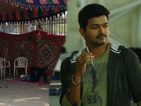 ഇളയദളപതി നിലത്ത് തുണിവിരിച്ചും കിടക്കും !