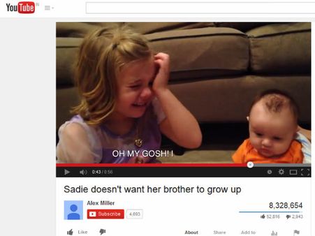 കുഞ്ഞുവാവ വലുതാവണ്ടാ,ചേച്ചിയുടെ കരച്ചില്‍ വൈറലാകുന്നു, കാണൂ