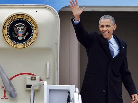 ഒബാമ എത്തി... മോദി പ്രോട്ടോകോള്‍ തെറ്റിച്ചു