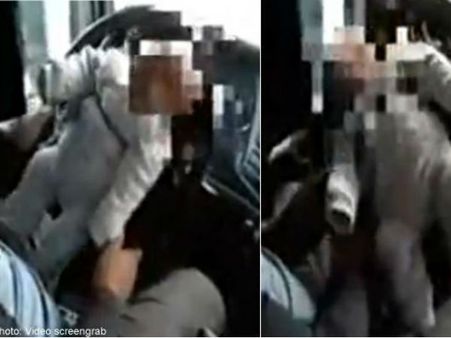 1മാസം പ്രായമുള്ള കുഞ്ഞിനെ സ്റ്റിയറിങ്ങില്‍ കെട്ടിയിട്ട് അച്ഛന്‍റെ ഡ്രൈവിംഗ്