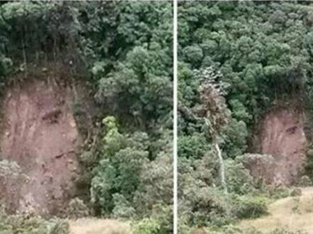 മണ്ണിടിഞ്ഞുവീണപ്പോള്‍ യേശുവിന്റെ മുഖം; സ്ഥലത്ത് ഭക്തജനപ്രവാഹം