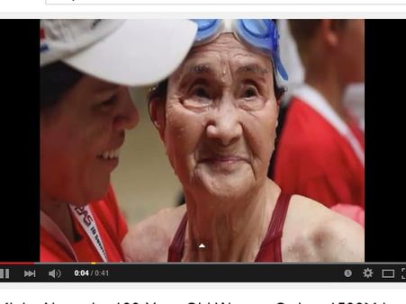 നൂറാം വയസില്‍ മിയെക്കൊ നീന്തിയത് 1500 മീറ്റര്‍