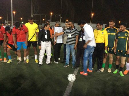 കണ്ണമംഗലം ഒ.ഐ.സി.സി ഫൈവ്‌സ് ഫുട്‌ബോള്‍ ടൂര്‍ണമെന്റിനു വര്‍ണ്ണാഭമായ തുടക്കം