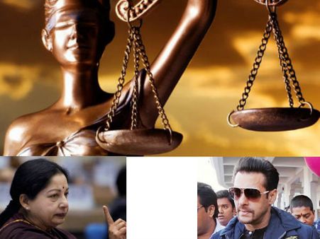 ജയലളിതയും സല്‍മാന്‍ ഖാനും... നീതിദേവതയുടെ കണ്ണുകള്‍ തുറന്നില്ലേ!