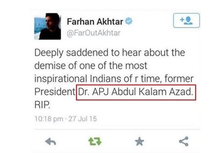 അനുഷ്‌കയ്ക്ക് മാത്രമല്ല ഫറാന്‍ അക്തറിനും കലാമിന്റെ പേരറിയില്ല