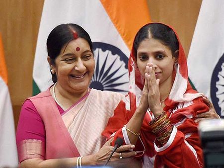 ഗീത ഹാപ്പിയാണ്; റംസാനും ഹാപ്പിയാകുമെന്ന് സുഷമാ സ്വരാജ്