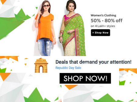 ഫ്ലിപ്കാര്‍ട്ട് റിപ്പബ്ലിക് ഡെ സെയില്‍ 2016: സ്ത്രീകള്‍ക്കുള്ള ഫാഷന്‍ പ്രൊഡക്റ്റുകളില്‍ 95%വരെ ഇളവ്