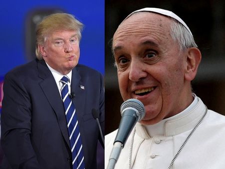 ട്രംപ് ക്രിസ്ത്യാനിയല്ലെന്ന് മാര്‍പ്പാപ്പ, ഒരാളും തന്റെ വിശ്വാസത്തെ ചോദ്യംചെയ്യേണ്ടതില്ലെന്ന് ട്രംപ്