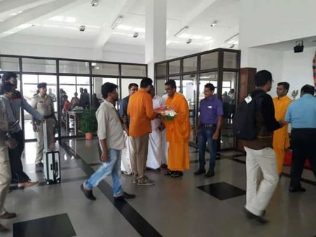 ശാന്തിഗിരി നവതി പുരസ്‌കാരം ഏറ്റുവാങ്ങാന്‍ മമ്മൂട്ടി ശാന്തിഗിരിയില്‍ എത്തി