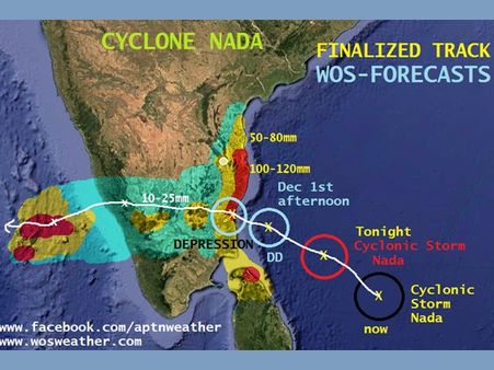 തമിഴ്‌നാട്ടില്‍ 'നാഡ' വരുന്നു, 48 മണിക്കൂറിനുള്ളില്‍ കനത്ത മഴയ്ക്ക് സാധ്യത, ജാഗ്രതാ നിര്‍ദേശം