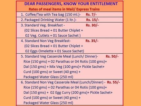 ചായയ്ക്ക് ഏഴ്; ചോറിന് 50, കൊള്ള നടപ്പില്ലെന്ന് റെയില്‍വേ മന്ത്രാലയം, ട്വീറ്റ് വൈറല്‍!!