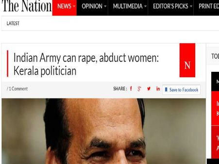 ഇന്ത്യൻ സൈന്യത്തെ അധിക്ഷേപിച്ച കോടിയേരി പാകിസ്താനിലെ താരം... ഞെട്ടിപ്പിക്കുന്ന പാകിസ്താൻ വാർത്ത!!