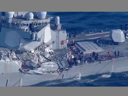 യുഎസ്എസ് ഫിറ്റ്സ്ജെറാള്‍ഡ്:നാവികര്‍ മരിച്ചുവെന്ന് സ്ഥിരീകരണം,മൃതദേഹങ്ങള്‍ വെള്ളം കയറിയഭാഗത്ത്!!