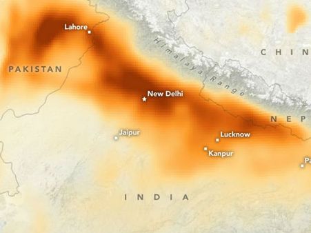 വിഷപ്പുകയുടെ പുതപ്പിനടിയിൽ ഉത്തരേന്ത്യ.. നാസയുടെ സാറ്റലൈറ്റ് ചിത്രം പുറത്ത്