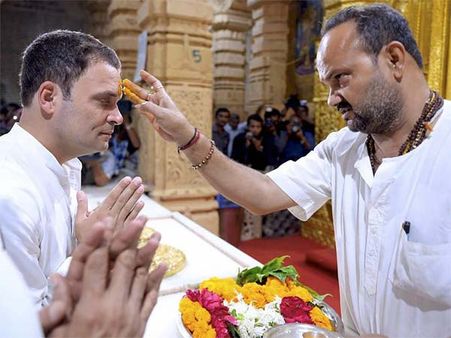 രാഹുല്‍ ഗുജറാത്തില്‍; ലക്ഷ്യം സോമനാഥ് ക്ഷേത്രം ദര്‍ശനവും തിരഞ്ഞെടുപ്പ് വിലയിരുത്തലും