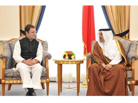 ബഹറിന്‍ രാജകുമാരനുമായി രാഹുലിന്റെ കൂടിക്കാഴ്ച: ഉഭയകക്ഷി പ്രശ്നങ്ങള്‍ ചര്‍ച്ചയായി, ബന്ധം മെച്ചപ്പെടും