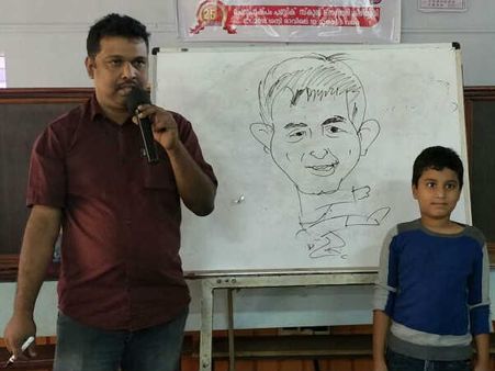 ആനയെ വരച്ചപ്പോള്‍ അവര്‍ ആര്‍ത്തുവിളിച്ചു, കുട്ടികളെ ത്രില്ലടിപ്പിച്ച് കാര്‍ട്ടൂണ്‍ ഫെസ്റ്റ്