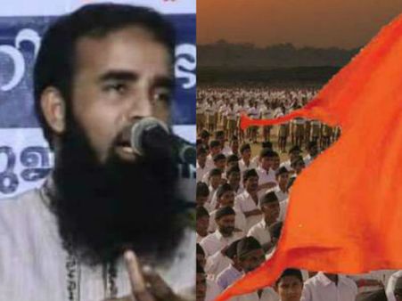 മുജാഹിദ് ബാലുശേരി കോഴിക്കോട്ടെ ക്ഷേത്രത്തിൽ പ്രസംഗിക്കുന്നു... ആർഎസ്എസിലെ ഒരു വിഭാഗത്തിന് എതിർപ്പ്..