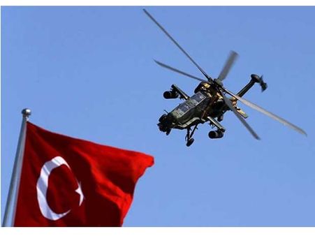 തുര്‍ക്കി ഹെലികോപ്റ്റര്‍ കുര്‍ദുകള്‍ വെടിവച്ചിട്ടു; രണ്ട് സൈനികര്‍ കൊല്ലപ്പെട്ടു